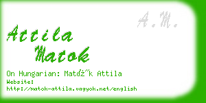 attila matok business card